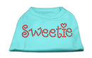 Pet Dog & Cat Shirt Rhinestone, "Sweetie"