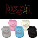 Pet, Dog & Cat Hoodie Rhinestone, "Rockstar"