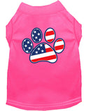 Pet Dog & Cat Shirt Screen Printed, "Patriotic Paw"