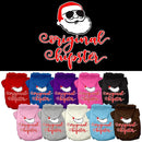 Christmas Pet Dog & Cat Hoodie Screen Printed, "Original Hipster"