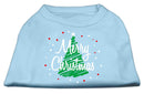 Christmas Screenprinted Dog Shirt, "Scribble Merry Christmas"