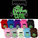 Halloween Pet, Dog & Cat Hoodie Screen Printed, "So Franken Cute"