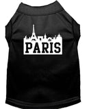 Pet Dog & Cat Shirt Screen Printed, "Paris Skyline"