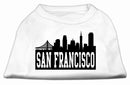 Pet Dog & Cat Shirt Screen Printed, "San Francisco Skyline"