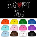Pet Dog & Cat Shirt Rhinestone,"Adopt Me"
