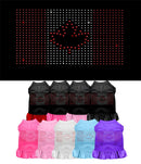 Pet Dog & Cat Dress Rhinestone, "Canadian Flag"