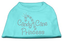 Christmas Pet Dog & Cat Shirt Rhinestone, "Candy Cane Princess"