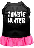 Halloween Pet Dog & Cat Dress Screen Printed, "Zombie Hunter"