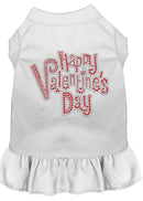 Pet Dog & Cat Dress Rhinestone, "Happy Valentines Day"