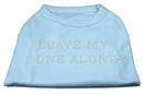 Pet Dog & Cat Shirt Rhinestone, "Leave My Bone Alone!"