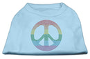 Pet Dog & Cat Shirt Rhinestone, "Rainbow Peace Sign"