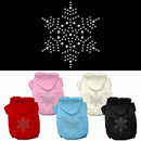 Christmas Pet Dog & Cat Hoodie Rhinestone, "Snowflake"