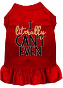 Pet Dog & Cat Dress Screen Printed, "I Literally Can't Even"