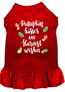 Pet Dog & Cat Dress Screen Printed, "Pumpkin Kisses and Harvest Wishes"
