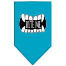 Pet and Dog Bandana Screen Printed, "Bite Me"
