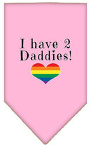 Pet and Dog Bandana Screen Printed, "I Have 2 Daddies"