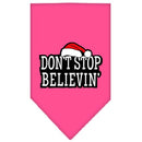 Christmas Pet and Dog Bandana Screen Printed, "Don't Stop Believin'"