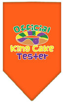 Pet and Dog Bandana Screen Printed, "King Cake Tester"