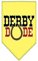 Pet and Dog Bandana Screen Printed, "Derby Dude"