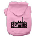 Pet Dog & Cat Hoodie Screen Printed, "Seattle Skyline"
