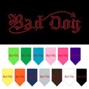 Pet and Dog Bandana Rhinestone, "Bad Dog"