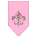 Christmas Pet and Dog Bandana Rhinestone, "Christmas Fleur De Lis"