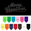 Christmas Pet and Dog Bandana Rhinestone, "Merry Christmas"