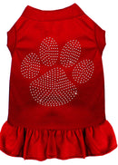Pet Dog & Cat Dress Rhinestone, "Clear Paw"