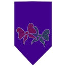 Christmas Pet and Dog Bandana Rhinestone, "Christmas Bows"