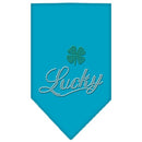 Pet and Dog Bandana Rhinestone, "Lucky Script"