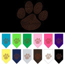 Pet and Dog Bandana Rhinestone, "Paw Orange"