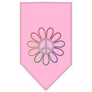 Pet and Dog Bandana Rhinestone, "Rainbow Peace Flower"