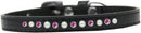 Dog, Puppy and Pet Fashion Collar, "Pearl & Pink Crystals"