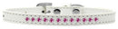 Dog, Puppy & Pet Fashion Collar, "Bright Pink Crystal Rimsets"