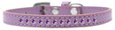 Dog, Puppy & Pet Fashion Collar, "Purple Crystal Rimsets"
