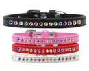 Dog, Puppy & Pet Fashion Collar, "One Row Confetti Crystal Rimsets"