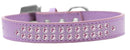 Dog, Puppy & Pet Fashion Collar, "Two Row Light Pink Crystal Rimsets"