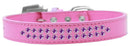 Dog, Puppy & Pet Fashion Collar, "Two Row Purple Crystal Rimsets"