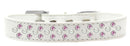 Dog, Puppy & Pet Fashion Collar, "Pearl and Light Pink Crystal Rimsets Sprinkles"