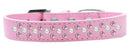 Dog, Puppy & Pet Fashion Collar, "Pearl and Light Pink Crystal Rimsets Sprinkles"