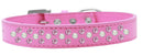 Dog, Puppy & Pet Fashion Collar, "Pearl and Light Pink Crystal Rimsets Sprinkles"