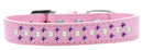 Dog, Puppy & Pet Fashion Collar, "Pearl and Purple Crystal Rimsets Sprinkles"