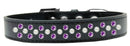Dog, Puppy & Pet Fashion Collar, "Pearl and Purple Crystal Rimsets Sprinkles"