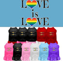 Pet, Dog & Cat Dress Screen Printed, "Love Is Love"