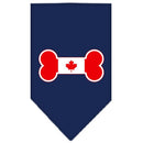Pet and Dog Bandana Screen Printed, "Bone Shaped Canadian Flag"