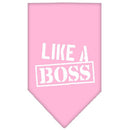 Pet and Dog Bandana Screen Printed, "Like A Boss"