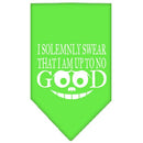 Pet and Dog Bandana Screen Printed, "I Solemnly Swear That I Am Up To No Good"