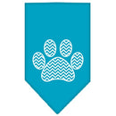 Pet and Dog Bandana Screen Printed, "Chevron Paw"