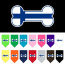 Pet and Dog Bandana Screen Printed, "Bone Flag Finland"