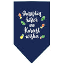 Dog Bandana Screen Printed, "Pumpkin Kisses & Harvest Wishes"